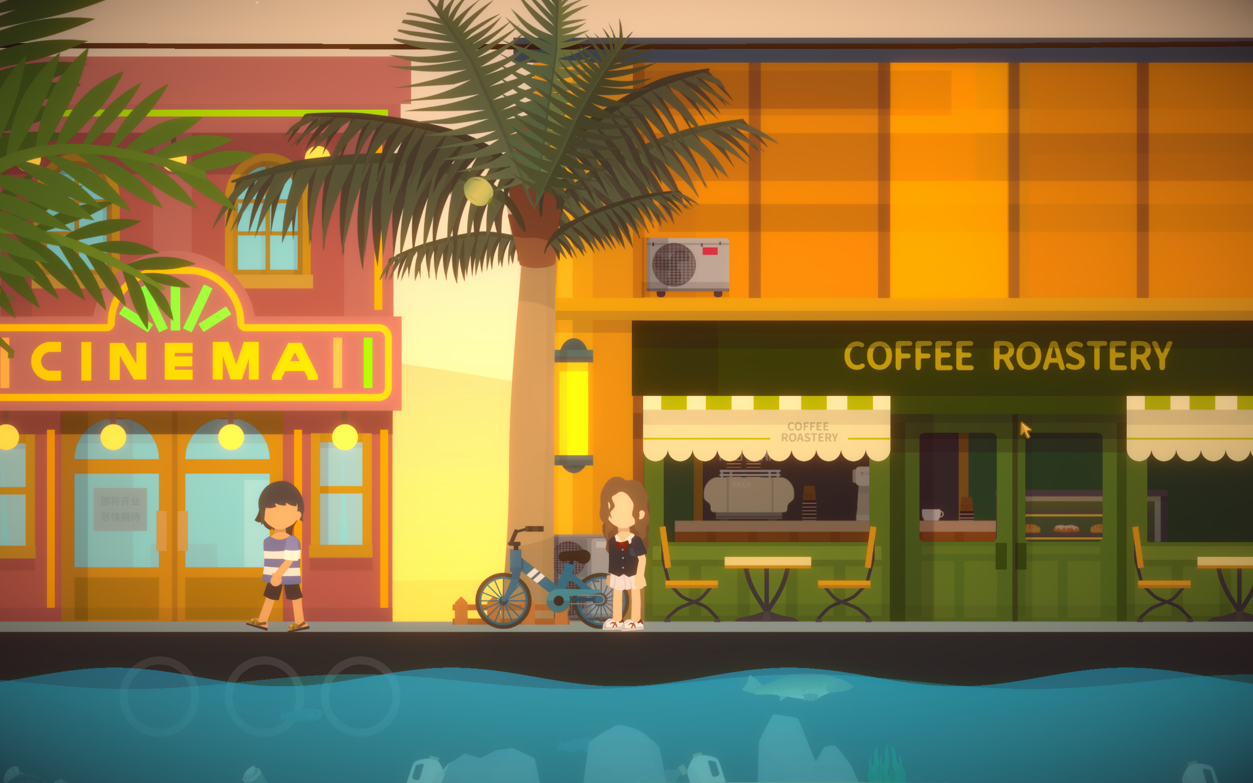 海滨小镇街景